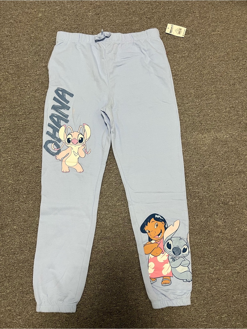 Light Blue Lilo & Stitch 'Ohana' Kids Jogger Sweatpants 10-12T